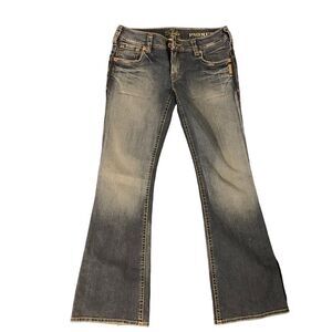 Silver Pioneer Flare Bottom 20 years old sits on hips mint size 31
